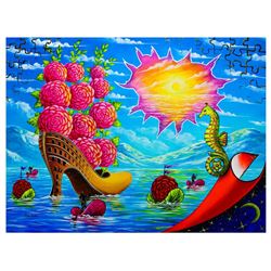 Eugene Poliarush- Original Oil on Canvas "Cold Day in Antarctica"