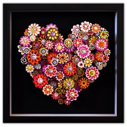 Patricia Govezensky- Original Painting on Cutout Steel "Hommage to Takashi (Mini Series) XV"