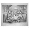 Image 1 : Mark Kostabi "Easy Credit" Hand Signed Original Artwork with COA.