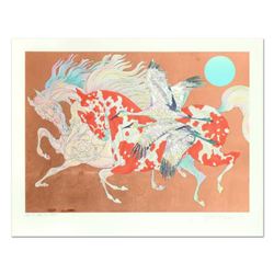 Guillaume Azoulay, "It Takes Two" Limited Edition Serigraph with Hand Laid Copper Leaf, Numbered and