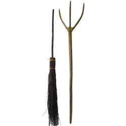 Prop Broom and Pitchfork From "Van Helsing"