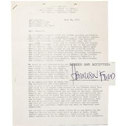 Harrison Ford Signed American Graffiti Contract