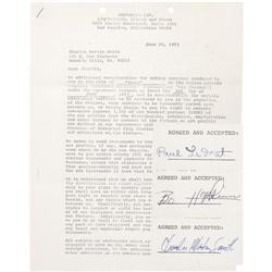 Cast Signed "American Graffiti" Contract