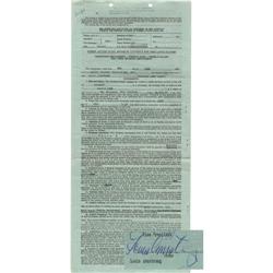 Louis Armstrong Signed Movie Contract