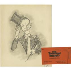 Fred Astaire Sketch and Signed Ticket