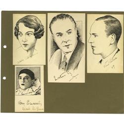 Celeb Sketches Signed By Fred and Adele Astaire