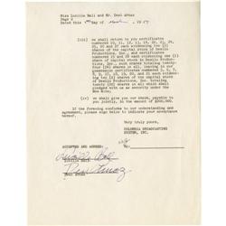 Lucille Ball and Desi Arnaz Signed CBS Agreement