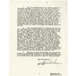 John Candy Signed "Spaceballs" Agreement