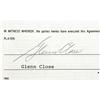 Image 2 : Glenn Close Signed "Orphan Train" Contract