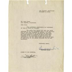 Cary Grant and Randolph Scott Signed Letter