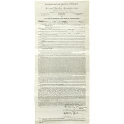 Katharine Hepburn Signed Contract