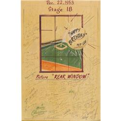 Alfred Hitchcock and Others Signed "Rear Window"