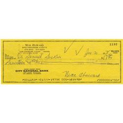 3 Stooges - Moe Howard Signed Check