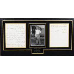 Howard Hughes Handwritten Letter Display