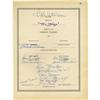 Image 1 : Dean Martin and Jerry Lewis Signed Credit Sheet