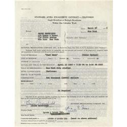 Jayne Mansfield Signed Contract