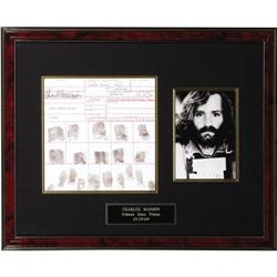 Charles Manson Booking Card 