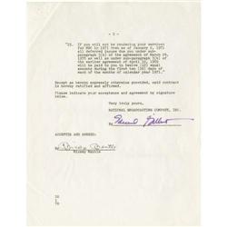 Mickey Mantle Signed NBC Contract