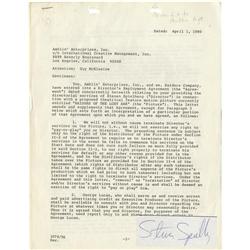 Steven Spielberg Signed "Raiders" Contract