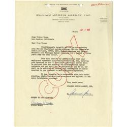 Vivian Vance Signed "I Love Lucy" Agreement