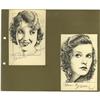 Image 2 : Signed Sketches of Al Jolson, Jeanette MacDonald