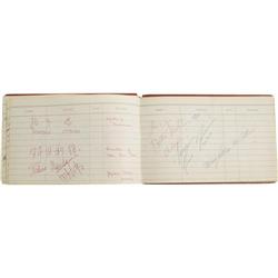 Hotel Guest Book with Celebrity Signatures