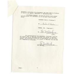 Eli Wallach Signed "Godfather Part III" Contract