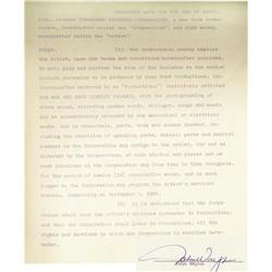 John Wayne Signed "Liberty Valance" Contract