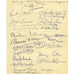 Clifton Webb Celeb-Signed Guestbook Page