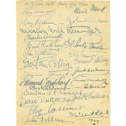 Clifton Webb Guestbook Page w/Celeb Signatures