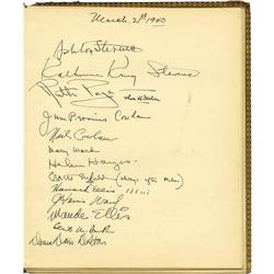 Clifton Webb Celebrity Signed Guest Book