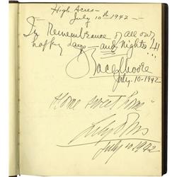Clifton Webb Signed Guest Book from "Highacres"