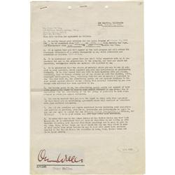 Orson Welles Signed - "Citizen Kane"