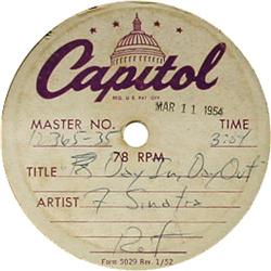 Frank Sinatra - "Day In, Day Out" - Acetate