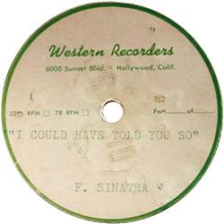Ava Gardner's - Frank Sinatra Acetate 1954
