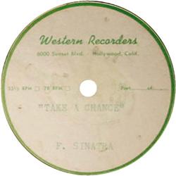 Ava Gardner's - Frank Sinatra Acetate 1954