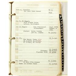 Marilyn Monroe's Personal Phonebook