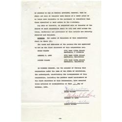 Brian Wilson and Mike Love Signed Contract
