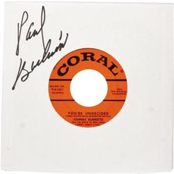 Johnny Burnette - Tear It Up - 45 w/ Autograph