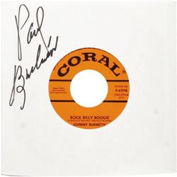 Johnny Burnett "Rock Billy Boogie" Autograph 45