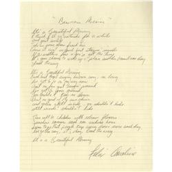 Felix Cavaliere Young Rascals Handwritten Lyrics