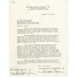 Cher Signed Casablanca Records Contract w/LOA