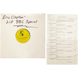 Eric Clapton Radio Show Lot, BBC Clapton Special