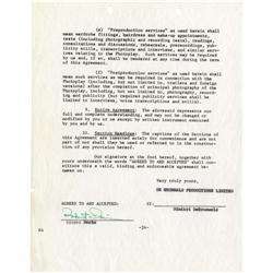 Bobby Darin Signed Contract