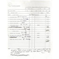 Doors (Jim Morrison) Ray Manzarek Signed Sheet