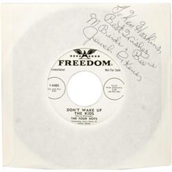 Four Dots Promo Autograph 45 Group, Freedom 1958