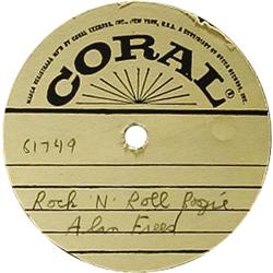 Alan Freed Acetate (Coral 61693/ 61749, 1956)