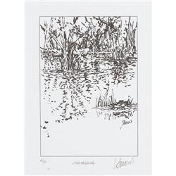 Jerry Garcia "Marshlands" Drawing with COA