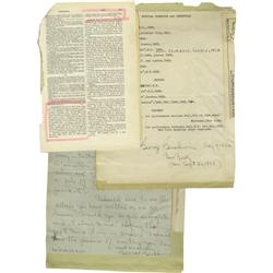 George Gershwin Signed Letter and List of Work