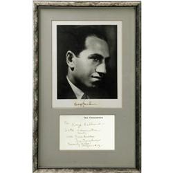 George and Ira Gershwin Framed Signatures